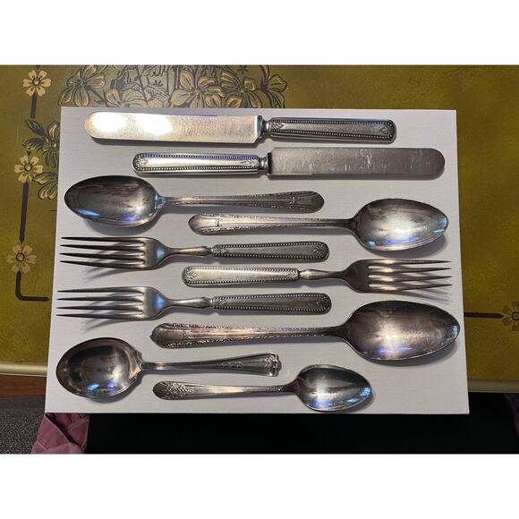 10 Piece Lot of Vintage W.M. Rogers Silver Plated Silverware